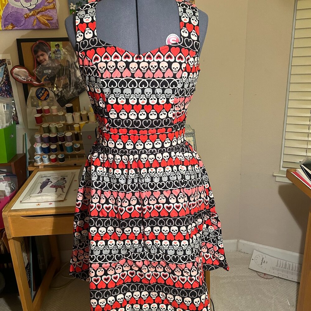Folter Heart Skulls Dress Retro Rockabilly Gothic Halloween Modcloth